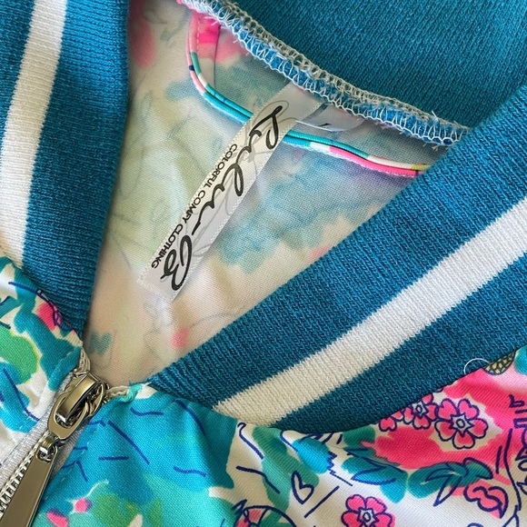 Lulu-B Floral Zippered Jacket, Size L - Picture 3 of 5